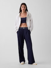 Gap Navy Fit Pleated Easy Logo Trousers - Image 5 of 6