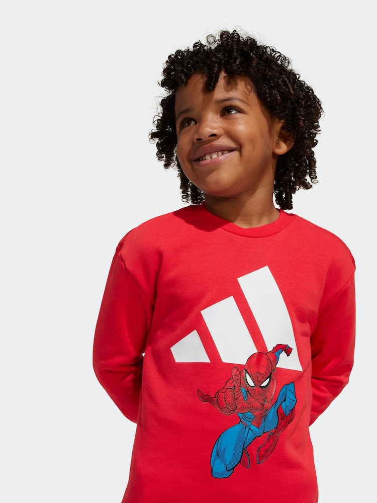 adidas Red Marvel Spider Man Tracksuit - Image 5 of 9