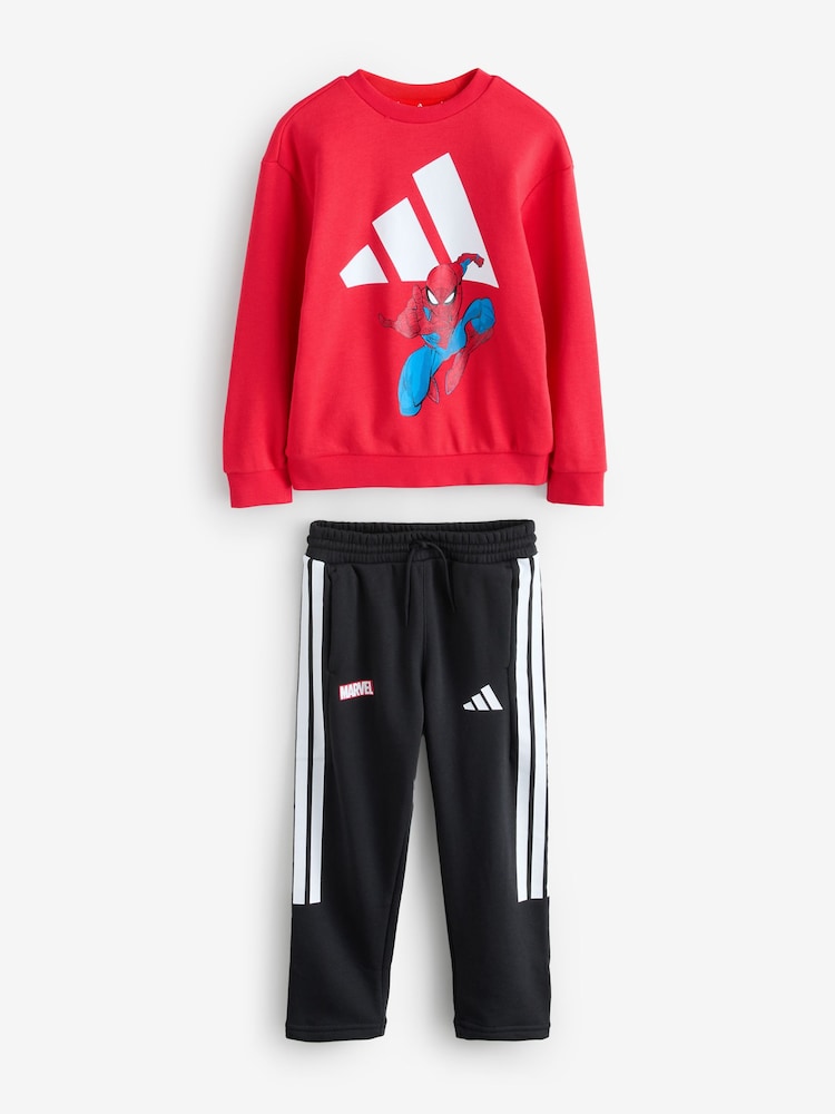 adidas Red Marvel Spider Man Tracksuit - Image 6 of 9