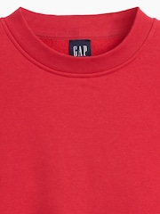 Červená - Gap VintageSoft Oversized Split-Hem Sweatshirt - Obrázek 4 z 4