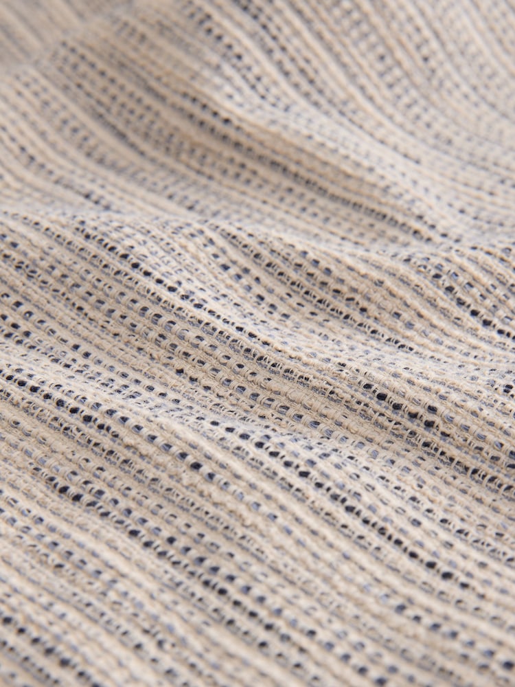 Indigo Blue 100% Cotton Textured Pattern Shacket - Image 10 of 10 Indigo Blue 100% Cotton Textured Pattern Shacket - Image 10 of 10
