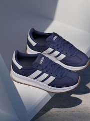 adidas Navy/White Run 70s 2.0 Trainers - Image 3 of 17