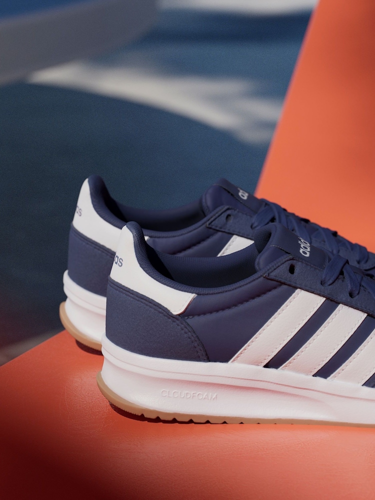 adidas Navy/White Run 70s 2.0 Trainers - Image 7 of 17