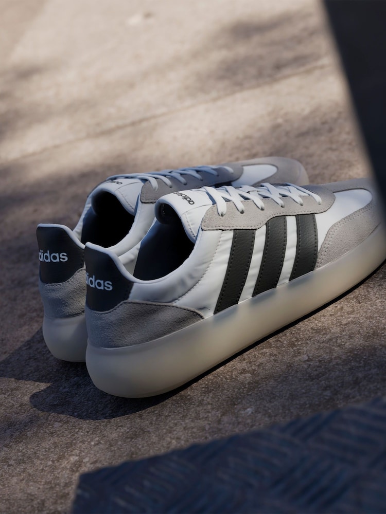 adidas White Barreda Decode Trainers - Image 4 of 17