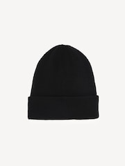 BOSS Black Knitted Logo Beanie 100% Cotton Hat - Image 2 of 3