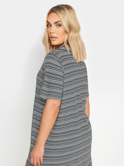 Yours Curve Black Abstract Print Swing Top - Image 2 of 5