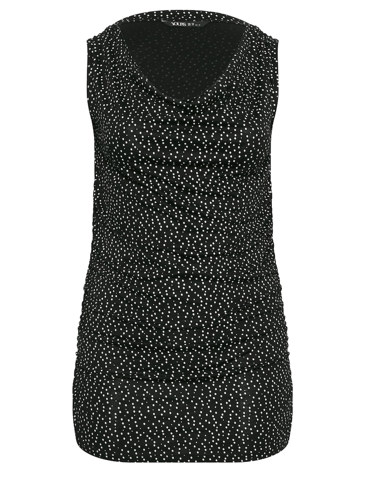 Yours Curve Polka Dot Bardot Top - Bild 5 von 5