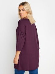 Yours Curve Purple Star Embellished Swing Top - Image 3 of 5
