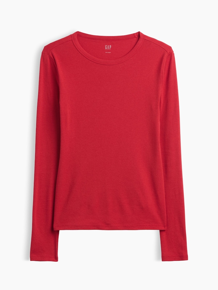 Rojo - Gap Modern Ribbed Long Sleeve T-Shirt - Imagen 5 de 5 Rojo - Gap Modern Ribbed Long Sleeve T-Shirt - Imagen 5 de 5