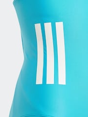 adidas Green 3 Stripe C Back Swimsuit - Image 4 of 5