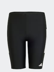 adidas Black 3 Stripes Swim Jammers - Image 1 of 5