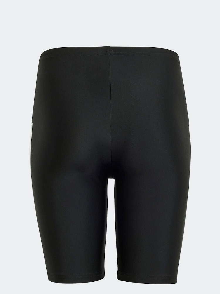 adidas Black 3 Stripes Swim Jammers - Image 2 of 5