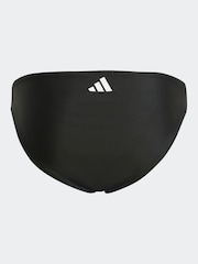 adidas Black 3 Stripe V Back Bikini Briefs - Image 6 of 8