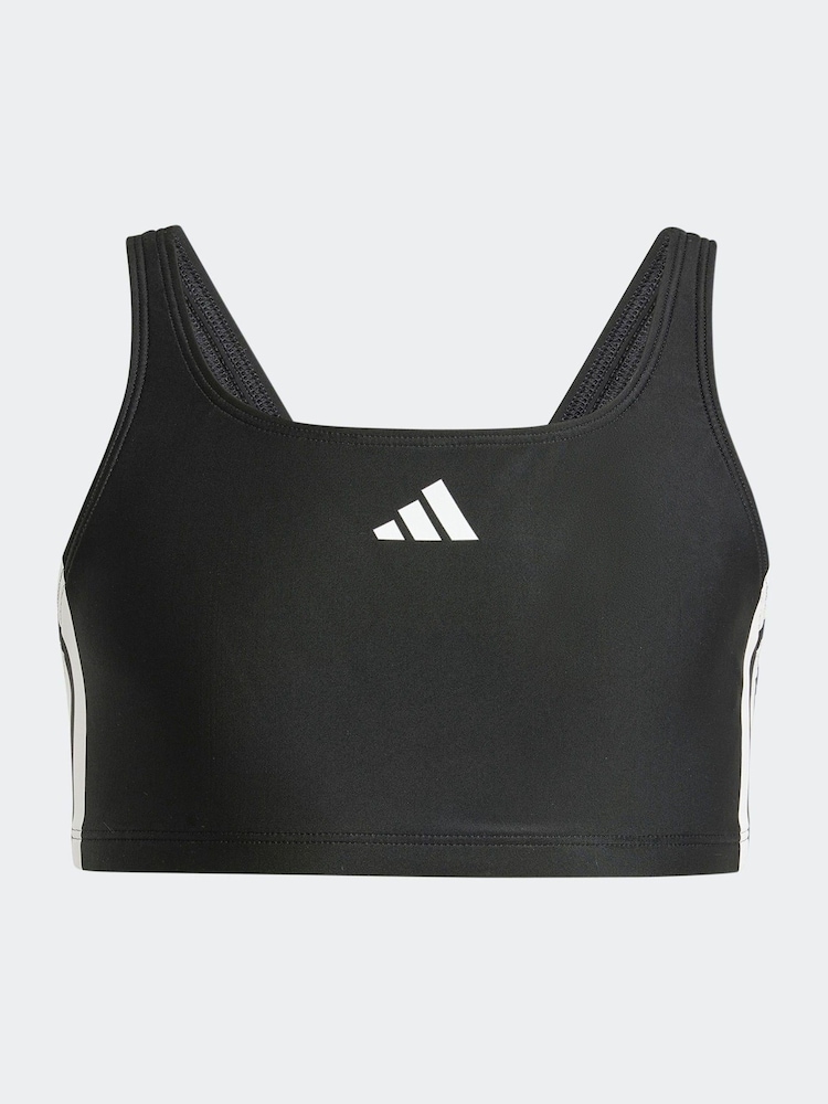 adidas Black 3 Stripe V Back Bikini Briefs - Image 8 of 8