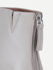 Off The Hook Natural Elara Leather Round Toe Heeled Ankle Boots - Image 5 of 6