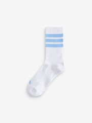adidas White Logo Socks 3 Pack - Image 4 of 8