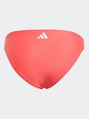 adidas Red 3 Stripe V Back Bikini Briefs - Image 2 of 5