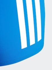 adidas Blue 3 Stripe Swim Shorts - Image 4 of 5
