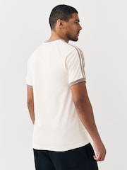 adidas Originals White Adicolor Classics 3-Stripes 100% Cotton T-Shirt - Image 3 of 5