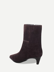 Dunkelbraun - Off The Hook Pheonix Suede Kitten Heel Ankle Boots - Bild 3 von 6