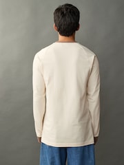 adidas Originals Brown 100% Cotton Adicolor Classics 3-Stripes Long Sleeve Long-Sleeve Top - Image 3 of 5