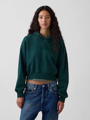 Grün - Gap VintageSoft Cropped Logo Hoodie - Bild 1 von 4