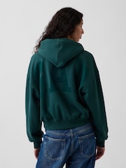 Grün - Gap VintageSoft Cropped Logo Hoodie - Bild 2 von 4