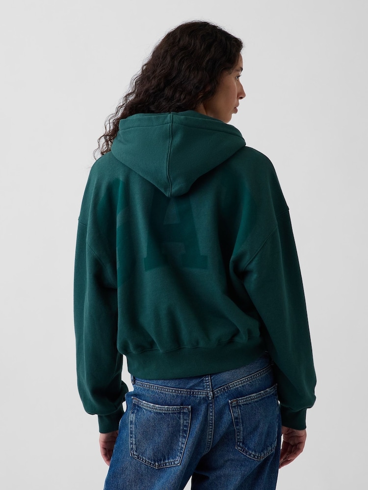 Grün - Gap VintageSoft Cropped Logo Hoodie - Bild 2 von 4