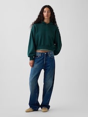 Grün - Gap VintageSoft Cropped Logo Hoodie - Bild 3 von 4