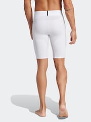 Белый - короткие колготки adidas Techfit - Изображение 2 из 5