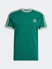 adidas Originals Green Adicolor Classics 3-Stripes T-Shirt - Image 6 of 6