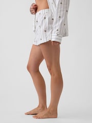 White & Blue Brannan Bear Stripe - Gap Pyjama-Boxershorts aus Popeline - Bild 3 von 5