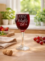 Personalised I'm On The Naughty List Wine Glass by PMC - Image 1 of 3