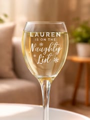 Personalised I'm On The Naughty List Wine Glass by PMC - Image 2 of 3