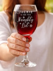 Personalised I'm On The Naughty List Wine Glass by PMC - Image 3 of 3