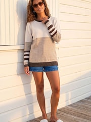 Roman Natural Colour Block Stripe Jumper - Image 3 of 4
