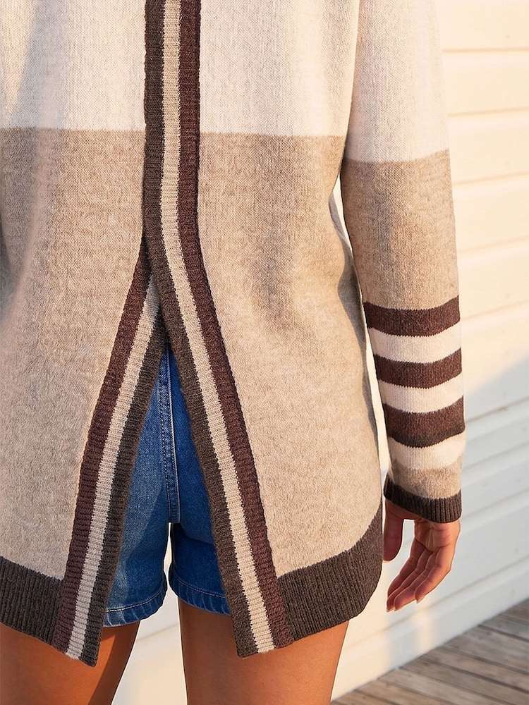 Roman Natural Colour Block Stripe Jumper - Image 4 of 4 Roman Natural Colour Block Stripe Jumper - Image 4 of 4