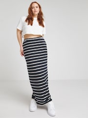 Simply Be Blue Supersoft Maxi Skirt - Image 1 of 4