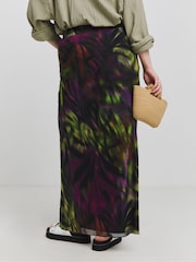 Simply Be Black Mesh Maxi Skirt - Image 3 of 4