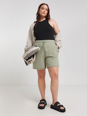 Simply Be Green Distressed 100% Cotton Shorts - Image 1 of 4