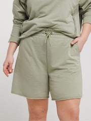 Simply Be Green Distressed 100% Cotton Shorts - Image 3 of 4