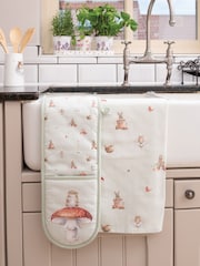 Wrendale Green Double Oven Glove & Tea Towel Set - Image 1 of 1