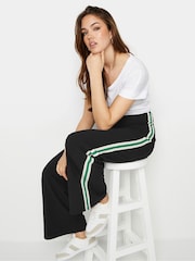 Long Tall Sally Black Wide Leg Striped Trousers - Image 1 of 6