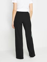 Long Tall Sally Black Wide Leg Striped Trousers - Image 3 of 6
