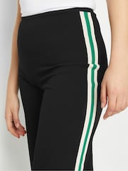 Long Tall Sally Black Wide Leg Striped Trousers - Image 4 of 6