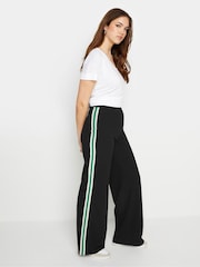 Long Tall Sally Black Wide Leg Striped Trousers - Image 5 of 6