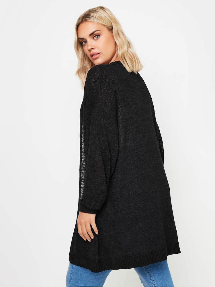 Yours Curve Black Knitted Cardigan - Image 3 of 5