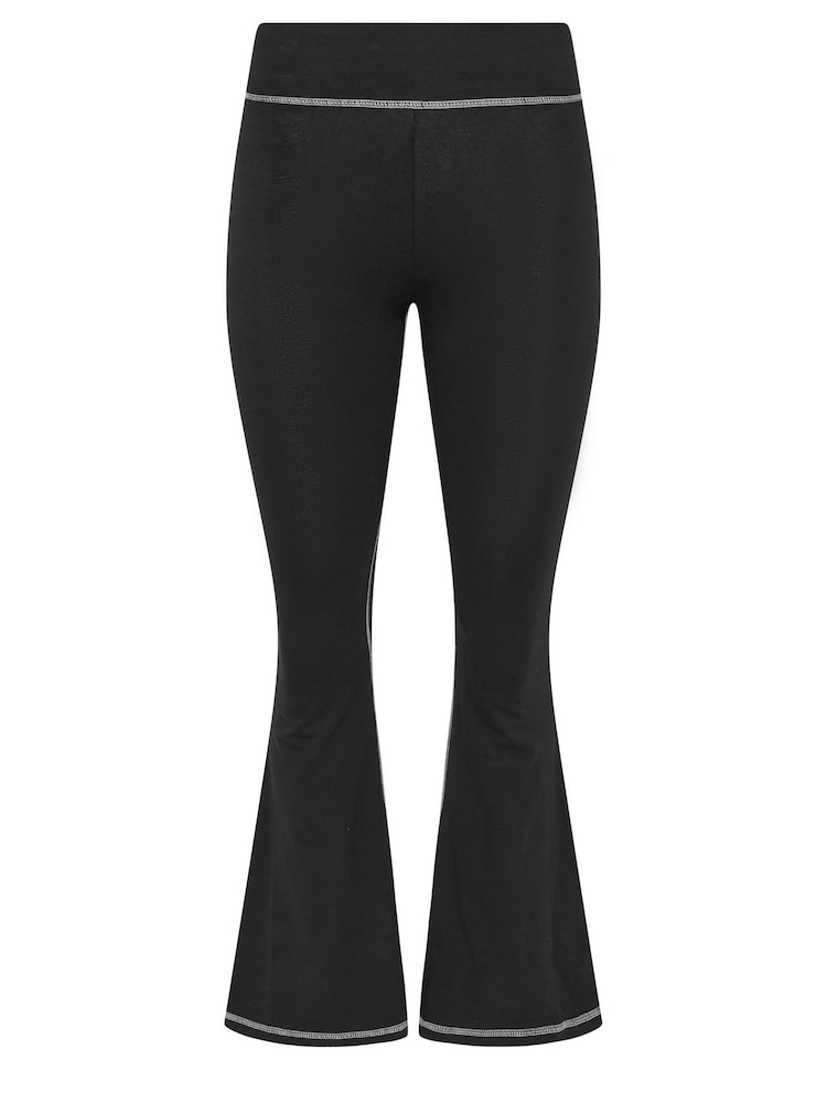 PixieGirl Petite Black Contrast Stitch Fla Leggings - Image 3 of 3