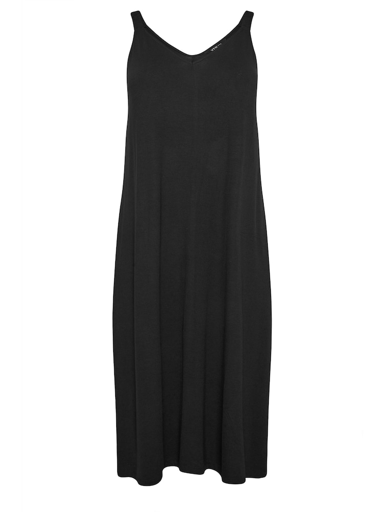 Negro - Vestido playero con tirantes fruncidos de Yours Curve - Imagen 5 de 5 Negro - Vestido playero con tirantes fruncidos de Yours Curve - Imagen 5 de 5