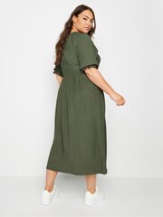 Yours Curve Green Light Limited Raglan Prarie Dress - Image 3 of 5